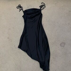 Black Satan Longer Dress